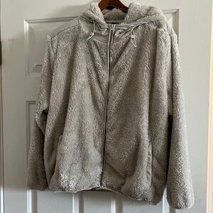 Plush Gray Teddy Jacket